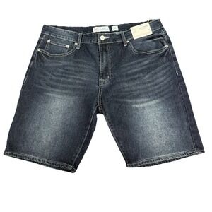 MBX Premium Denim Goods Men's‎ Slim Fit Stretch Blue Denim Shorts Size 36 New
